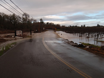 Green Valley Rd flooded